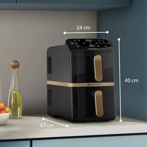 Air Fryer Frytkownica beztłuszczowa PHILIPS Ovi Dual Basket NA462/70 10l 6 automatycznych programów