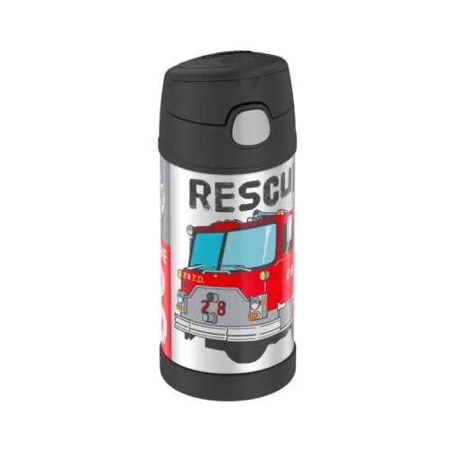 FUNtainer termos dziecięcy ze słomką 355 ml Thermos - firetruck