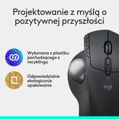 Myszka Logitech MX Ergo S bezprzewodowa czarna