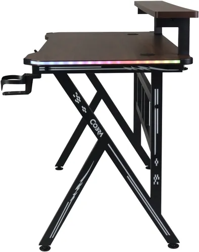 Biurko gamingowe COBRA CRF4012 RGB Brązowy