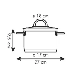 TESCOMA Vision niski 2 l - garnek ze stali nierdzewnej z pokrywką