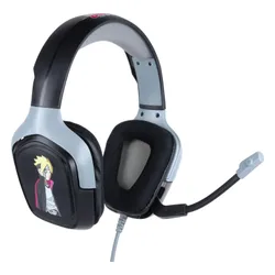 Słuchawki bezprzewodowe z mikrofonem Konix Boruto Gaming Headset dla konsol Nauszne Czarno-niebieski