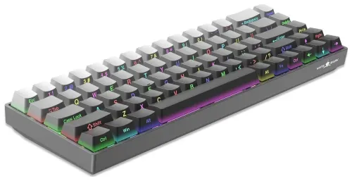 Klawiatura gamingowa White Shark Nunchaku szara Gradient Red Switch RGB Hot-Swap