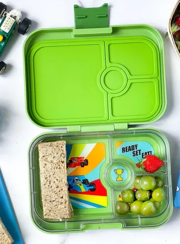 Yumbox Panino Çocuk Öğle Yemeği Kutusu 750 ml-matcha green / Yarış arabaları tepsisi