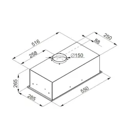 Okap Globalo Ereniso 60.1 Czarny