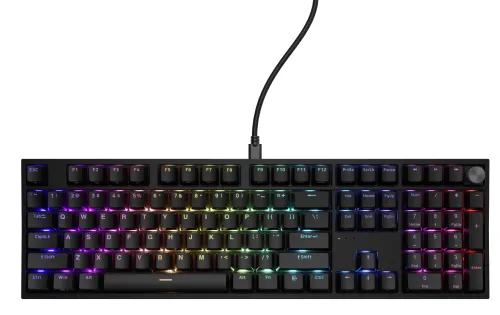 Klawiatura mechaniczna Genesis Thor 404 US RGB Gateron Yellow Pro Czarny