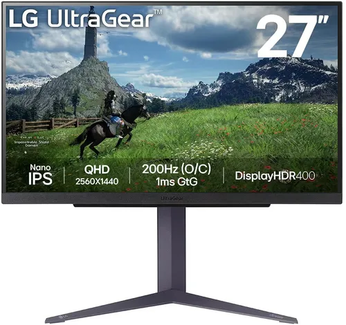 LG 27GS85Q-B - 27'' | Nano IPS | QHD | 1ms | 180Hz / 200Hz OC | HDR 400 [oferta Outlet]