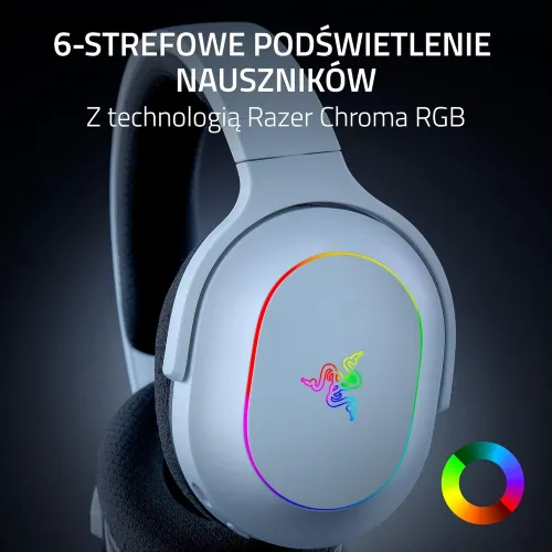 Słuchawki bezprzewodowe z mikrofonem Razer Barracuda X Chroma Nauszne Biały