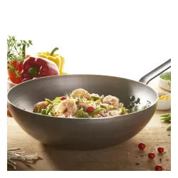 DE BUYER Mineral B 28 cm - patelnia / wok ze stali węglowej