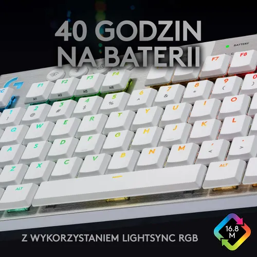 Клавиатура Logitech G915 TKL RGB Mechanical Tactile White 920-009664