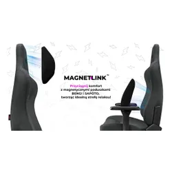 Fotel YUMISU 2052 Magnetic Ciemnoszaro-czarny