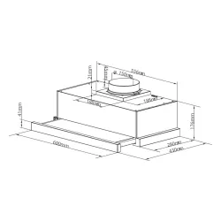 Okap Candy CBT625/2X/1 Szary