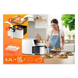 Air Fryer Frytkownica beztłuszczowa BERDSEN BD-662 Biały 6.5l 8 automatycznych programów