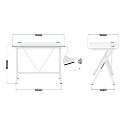 Biurko gamingowe HUZARO Hero 1.4 Biały