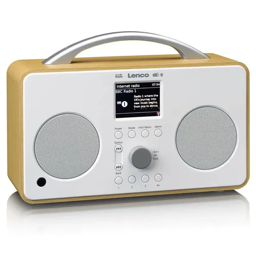 Radioodbiornik Lenco PIR-645 Radio FM DAB+ Internetowe Bluetooth Biały