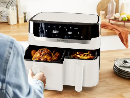 Air Fryer Frytkownica beztłuszczowa TEFAL EY942AE0 Dual Easy Fry XXL 11l z podwójnym koszem