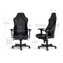 Fotel Noblechairs HERO Black Blue Gamingowy do 150kg Skóra ECO Czarno-niebieski