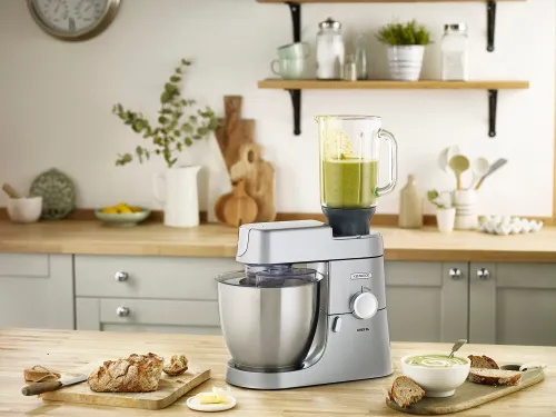 Robot kuchenny planetarny KENWOOD KVL4165S Chef XL 1200W + Malakser KAH65.000PL krojący warzywa w kostkę