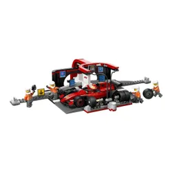 LEGO City 60443 F1 Pit stop i mechanicy z bolidem Ferrari