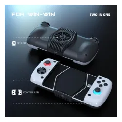 Pad GameSir HRG8582 X3 Type-C Mobile Gaming z uchwytem na telefon dla Android Przewodowy Biały