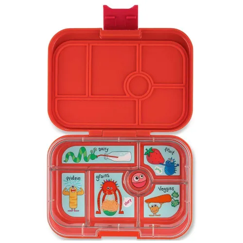 Öğle yemeği kutusu / iş için kahvaltı kutusu Yumbox Original-safari orange / funny monsters