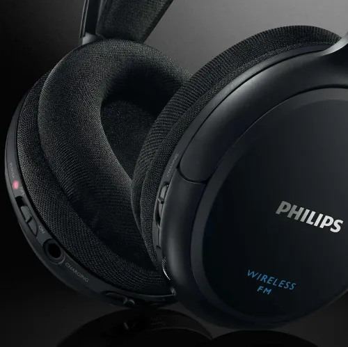 Słuchawki bezprzewodowe Philips SHC5200/10 Nauszne Czarny