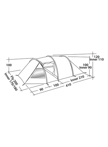 Namiot 3-osobowy Easy Camp Spirit 300 - steel blue