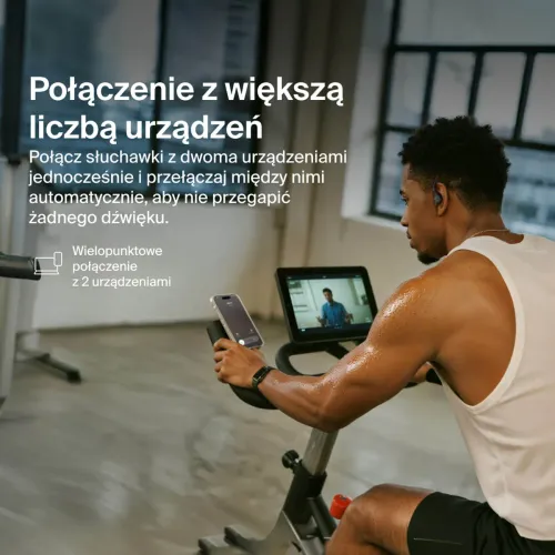 Słuchawki bezprzewodowe Belkin SoundForm ActiveFit Dokanałowe z zaczepami Bluetooth 5.4, Czarny