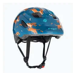Kask rowerowy dziecięcy MET Hooray blue teckel glossy