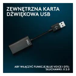 Słuchawki LOGITECH Pro X SE Nauszne, Dźwięk przestrzenny