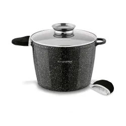 Garnek ceramiczny wysoki Konighoffer Kingstone 6,85 l okrągły z aromatyzerem i 2 nakładki