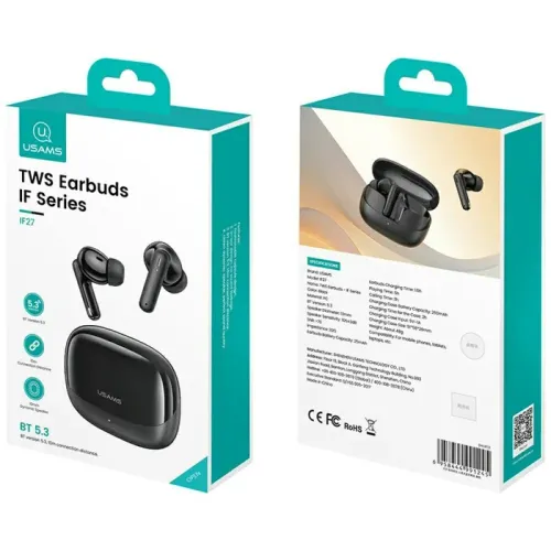Słuchawki bezprzewodowe USAMS IF27 TWS Dokanałowe Bluetooth 5.3 Biały