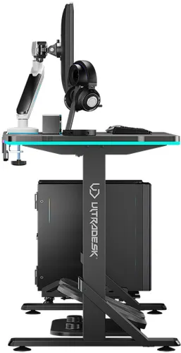 Biurko gamingowe ULTRADESK Iron RGB Czarny