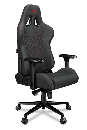 Fotel YUMISU 2050 Ciemnoszaro-czerwony