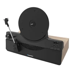 Gramofon pionowy BLAUPUNKT VT100 Czarny,Automatyczny,Napęd paskowy,BT,Wbudowane głośniki,Prędkość odtw.33 1/3,45 obr./min