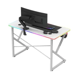 Biurko gamingowe HUZARO Hero 1.7 RGB Biały
