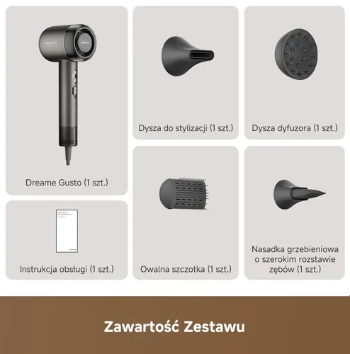 Suszarka DREAME AHG40A Gusto Grey 2000 W