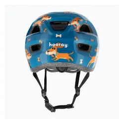 Kask rowerowy dziecięcy MET Hooray blue teckel glossy