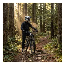 Kask rowerowy ATTABO State 1.0 full face srebrny