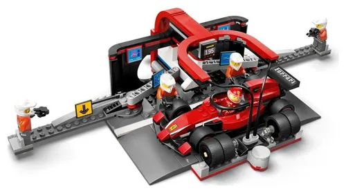 LEGO City 60443 F1 Pit stop i mechanicy z bolidem Ferrari