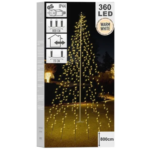 Lampki choinkowe 360 LED na maszt