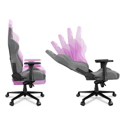 Fotel YUMISU 2050 Magnetic Jasnoszaro-czerwony