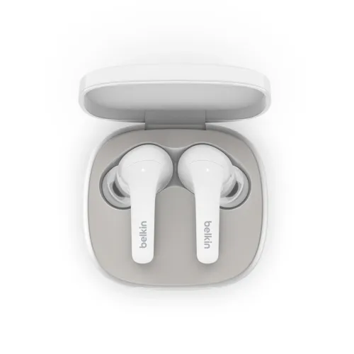 Słuchawki bezprzewodowe Belkin SoundForm Flow Dokanałowe Bluetooth 5.2 Biały