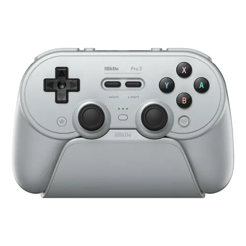 Pad 8BitDo Pro 3 Bluetooth Controller do PC, Nintendo Switch / Switch 2, Android iOS, Bezprzewodowy Szary