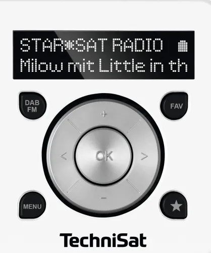 Radioodbiornik TechniSat DigitRadio 1 Radio FM DAB+ Biało-srebrny