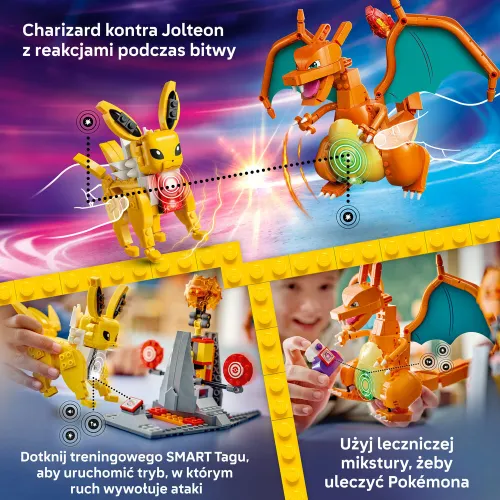 LEGO 72167 Pokémon SMART Play Charizard kontra Jolteon — ostateczna bitwa