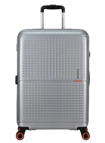 American Tourister Geopop'un orta bavulu-metalik gümüş