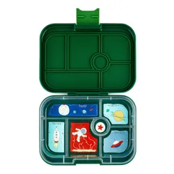 Yumbox Okulu için öğle Yemeği Kutusu Orijinal-keşfedin yeşili / roket tepsisi