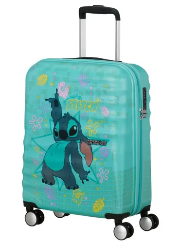 Walizka kabinowa American Tourister Wavebreaker Disney - Stitch flower