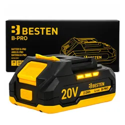 Bateria Akumulator BESTEN B-PRO BE-2897 Li-Ion 20 V 2,0 Ah do narzędzi akumulatorowych